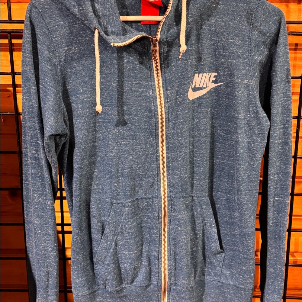 Nike Women's Heathered Blue Zip-Up Jacket